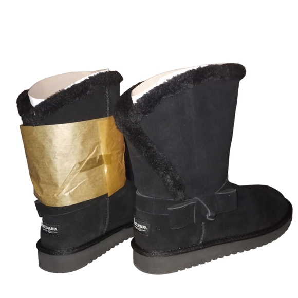 koolaburra by ugg black Faux Fur Short Boots - - Picture 10 of 11